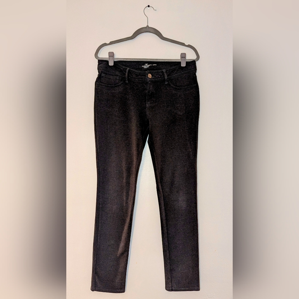 Faded Glory skinny stretch charcoal dark gray pants -  size 10?